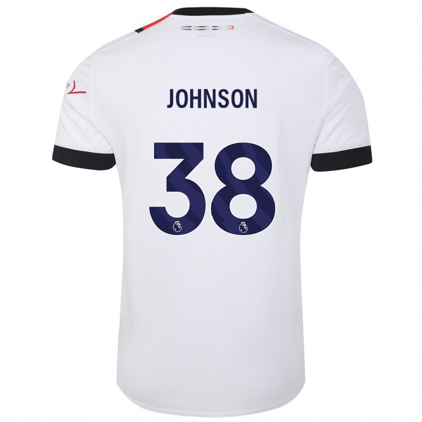 Kids Football Joe Johnson #38 White Away Jersey 2023/24 T-Shirt