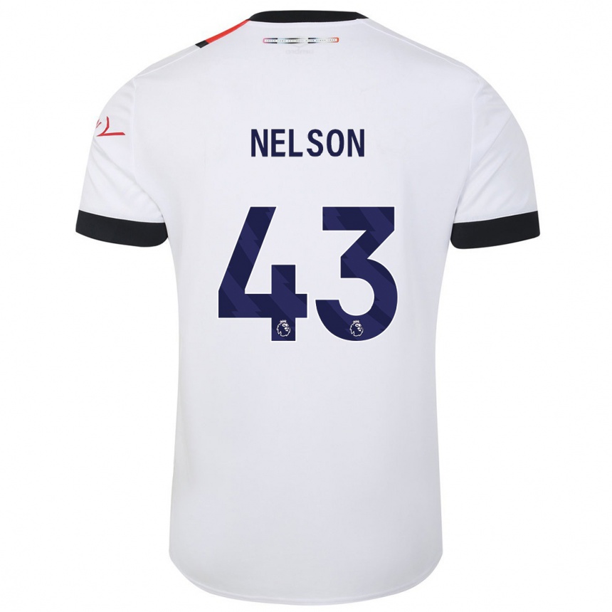 Kids Football Zack Nelson #43 White Away Jersey 2023/24 T-Shirt