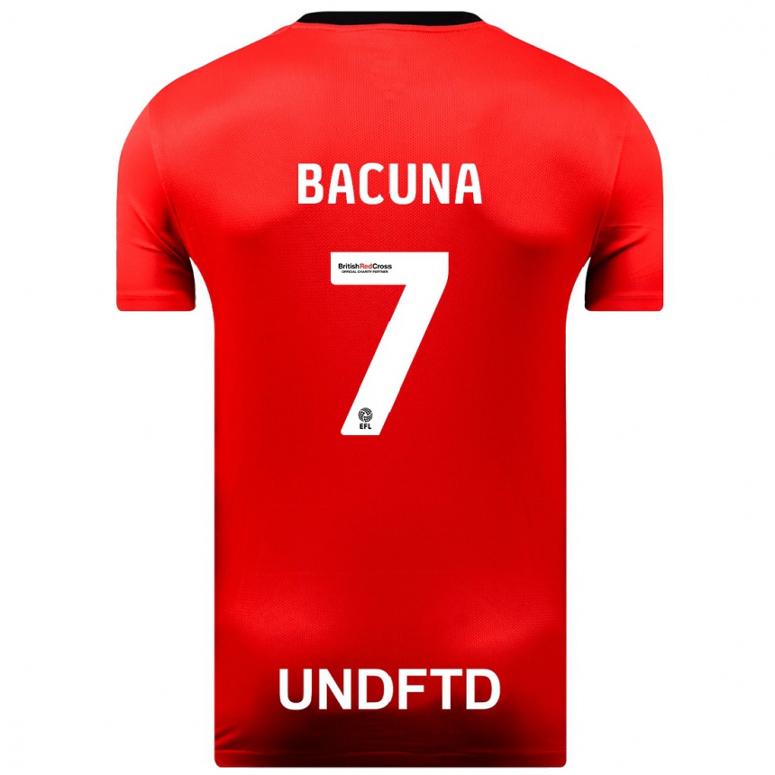 Kids Football Juninho Bacuna #7 Red Away Jersey 2023/24 T-Shirt