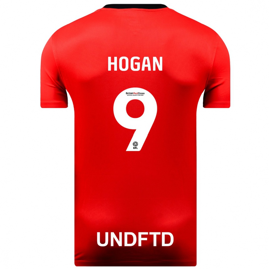 Kids Football Scott Hogan #9 Red Away Jersey 2023/24 T-Shirt