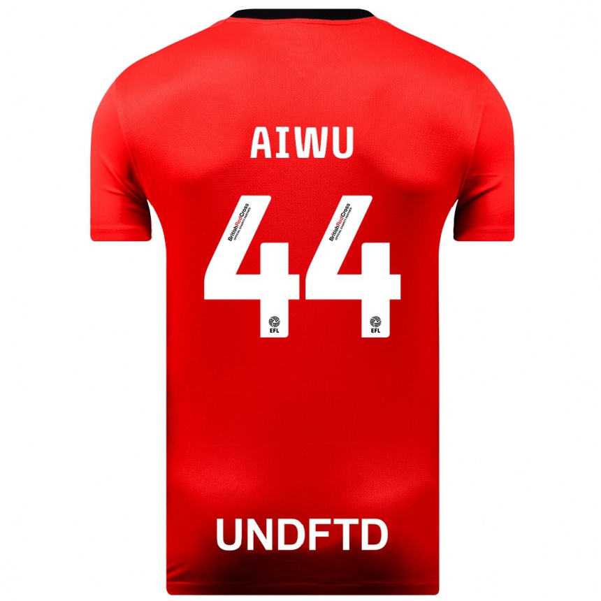 Kids Football Emanuel Aiwu #44 Red Away Jersey 2023/24 T-Shirt