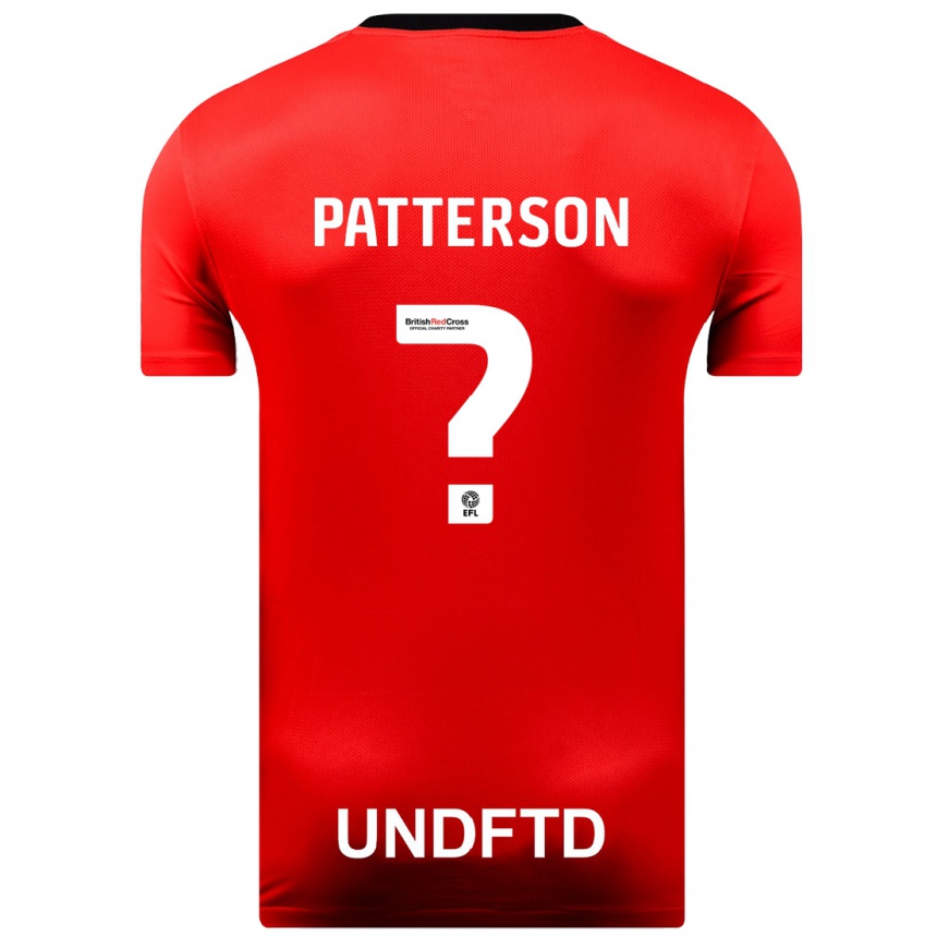 Kids Football Rico Patterson #0 Red Away Jersey 2023/24 T-Shirt