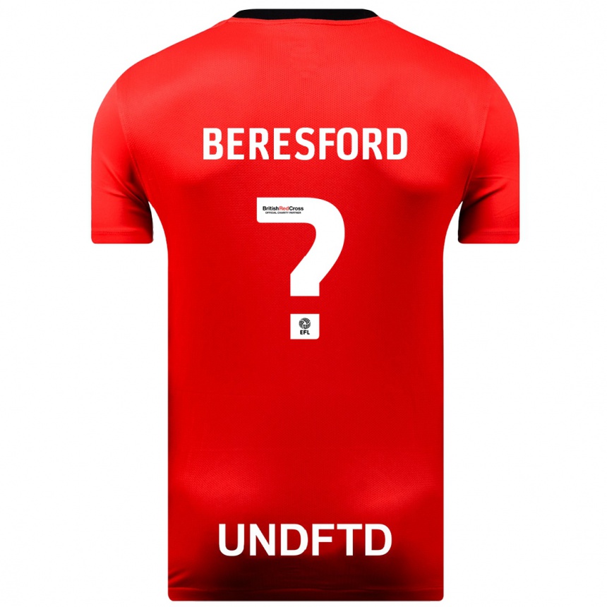 Kids Football Ben Beresford #0 Red Away Jersey 2023/24 T-Shirt