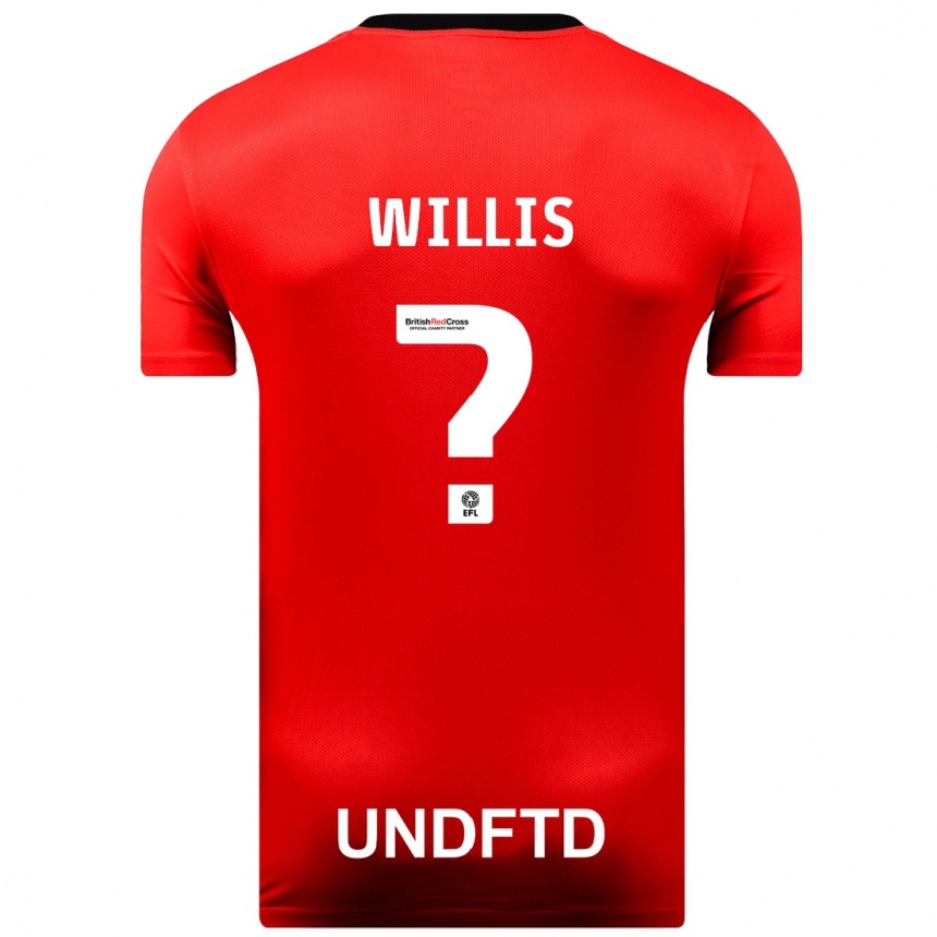 Kids Football Zach Willis #0 Red Away Jersey 2023/24 T-Shirt