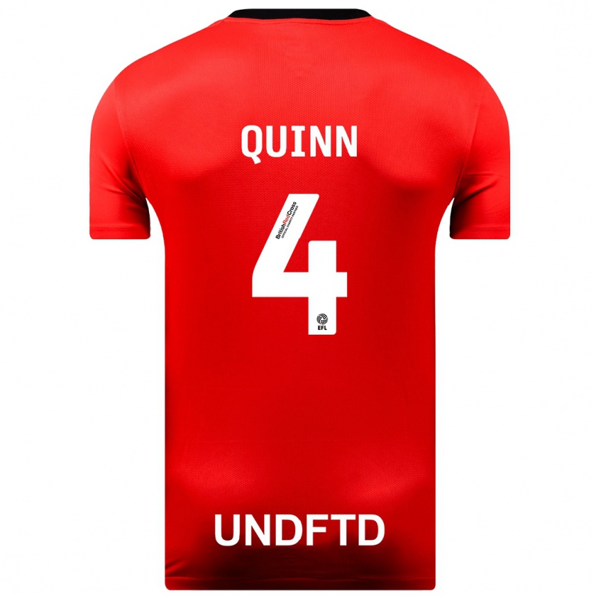 Kids Football Louise Catherine Quinn #4 Red Away Jersey 2023/24 T-Shirt