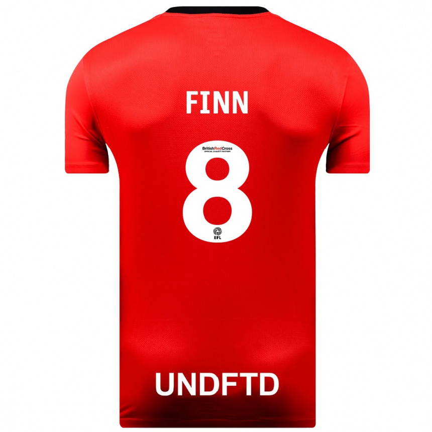 Kids Football Jamie Finn #8 Red Away Jersey 2023/24 T-Shirt