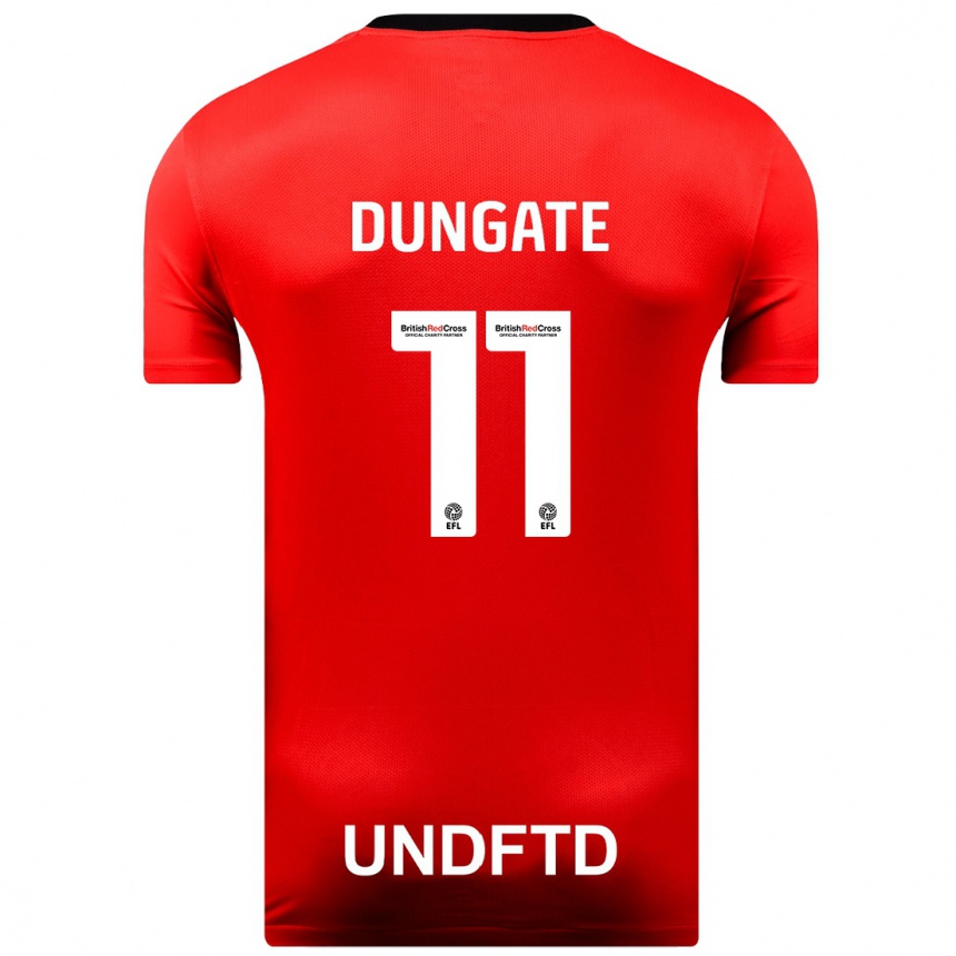 Kids Football Katie Dungate #11 Red Away Jersey 2023/24 T-Shirt