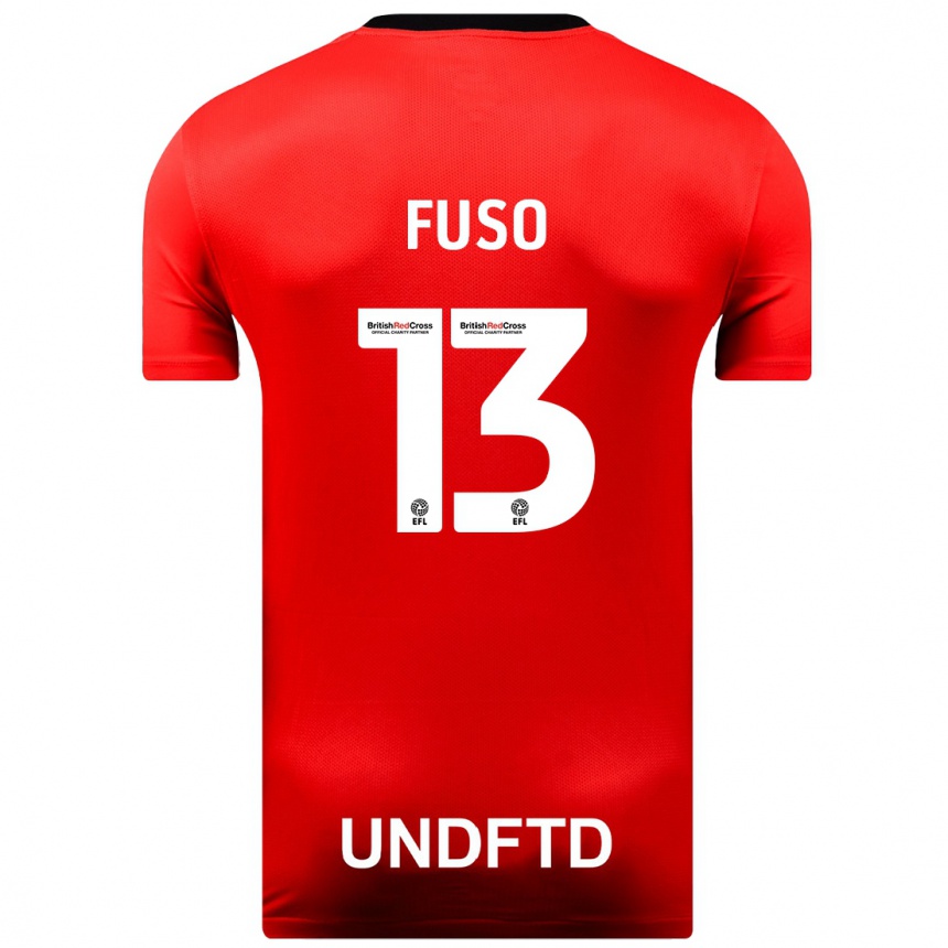 Kids Football Ivana Fuso #13 Red Away Jersey 2023/24 T-Shirt