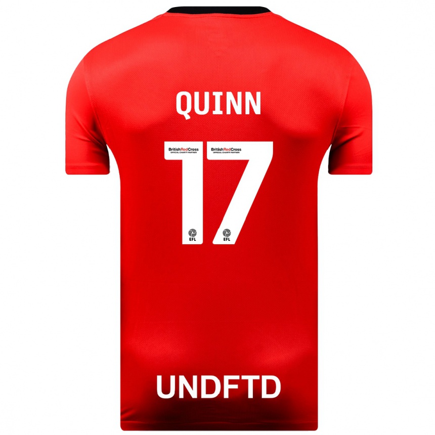 Kids Football Lucy Quinn #17 Red Away Jersey 2023/24 T-Shirt