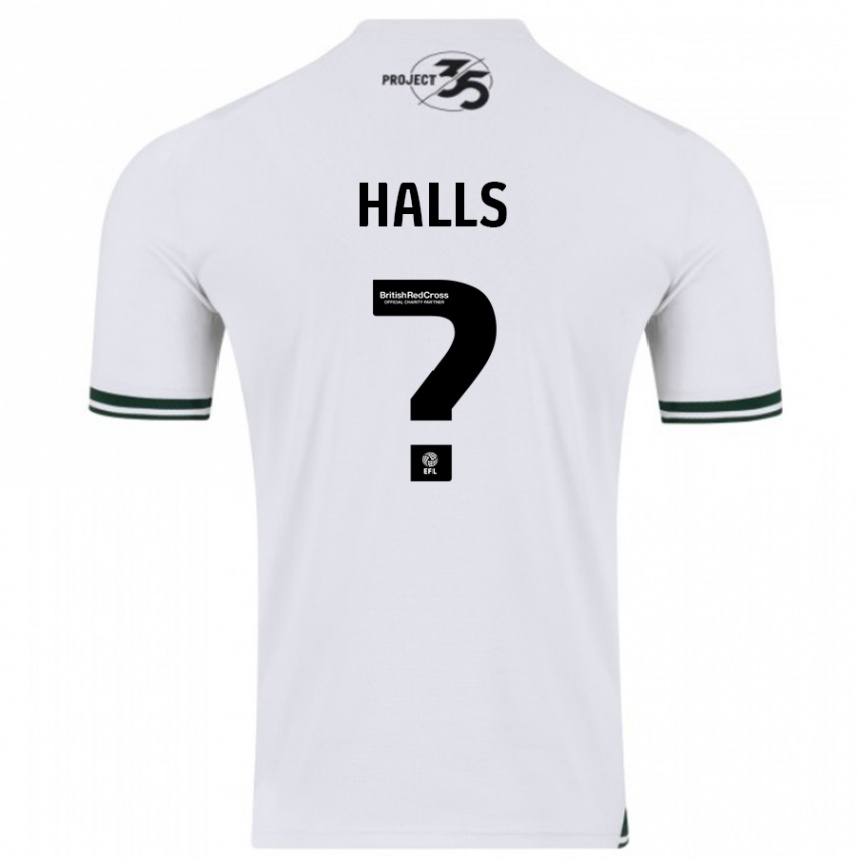 Kids Football Oscar Halls #0 White Away Jersey 2023/24 T-Shirt