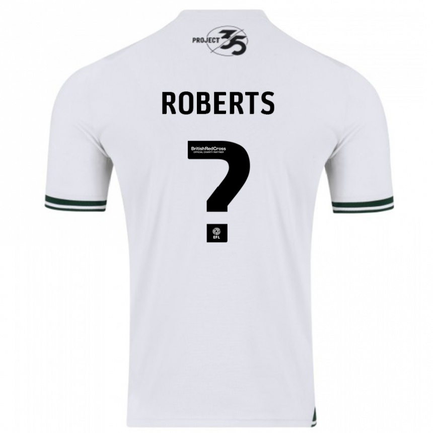 Kids Football Caleb Roberts #0 White Away Jersey 2023/24 T-Shirt