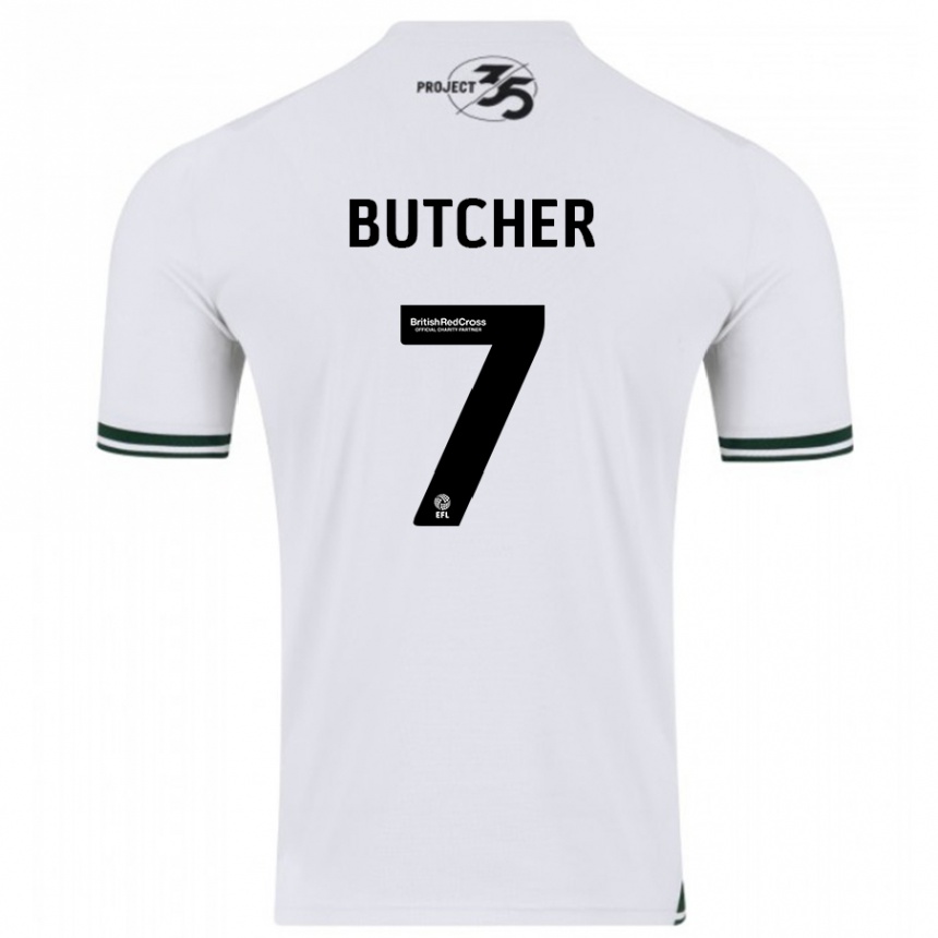 Kids Football Matt Butcher #7 White Away Jersey 2023/24 T-Shirt