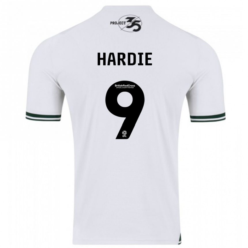 Kids Football Ryan Hardie #9 White Away Jersey 2023/24 T-Shirt