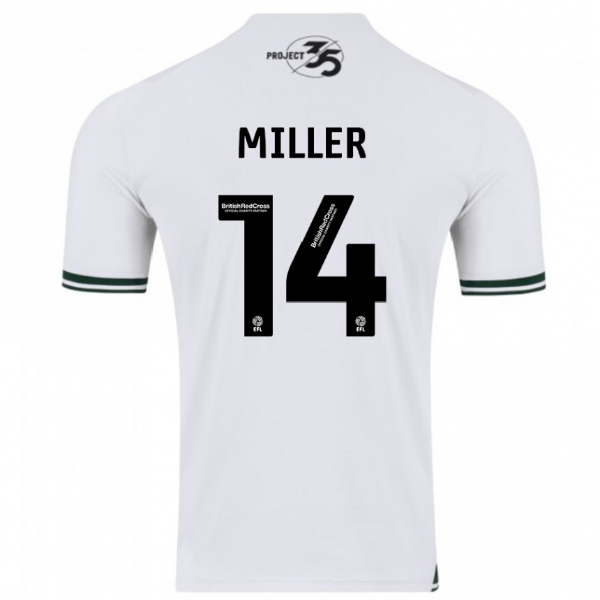 Kids Football Mickel Miller #14 White Away Jersey 2023/24 T-Shirt