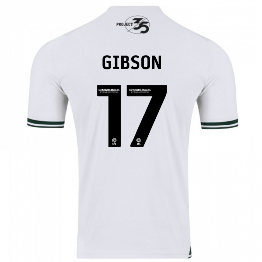 Kids Football Lewis Gibson #17 White Away Jersey 2023/24 T-Shirt