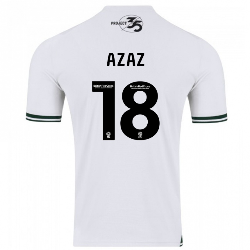 Kids Football Finn Azaz #18 White Away Jersey 2023/24 T-Shirt