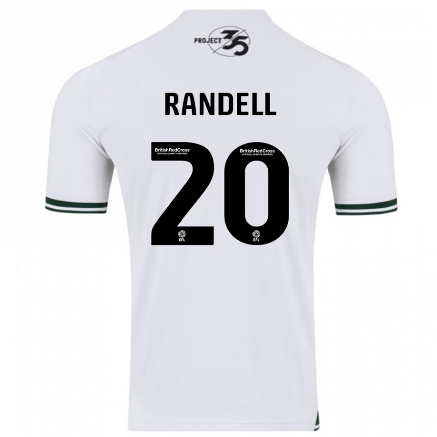 Kids Football Adam Randell #20 White Away Jersey 2023/24 T-Shirt