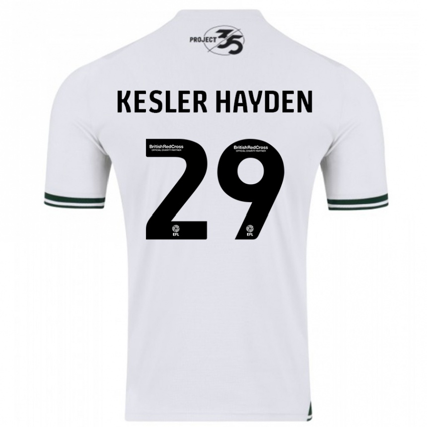 Kids Football Kaine Kesler-Hayden #29 White Away Jersey 2023/24 T-Shirt