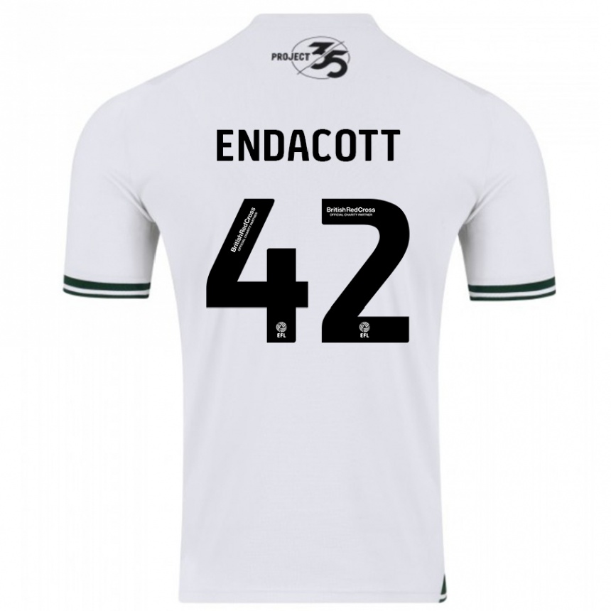 Kids Football Jack Endacott #42 White Away Jersey 2023/24 T-Shirt