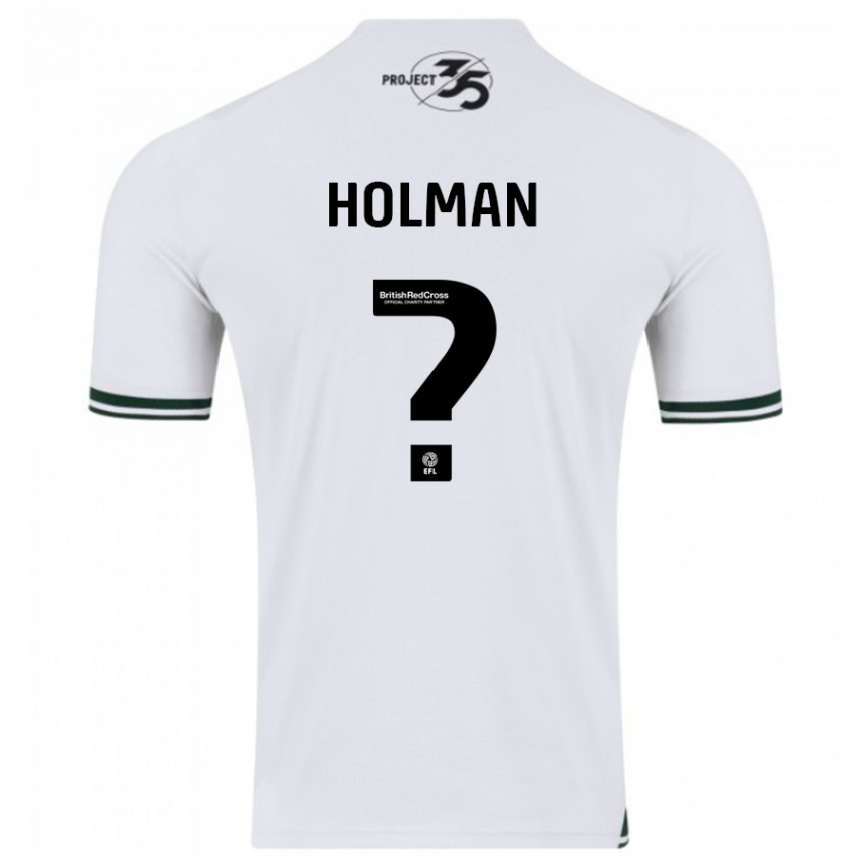 Kids Football Daniel Holman #0 White Away Jersey 2023/24 T-Shirt