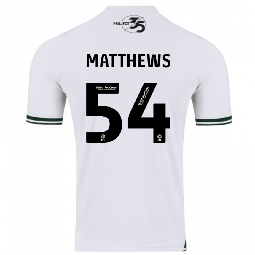 Kids Football Jack Matthews #54 White Away Jersey 2023/24 T-Shirt