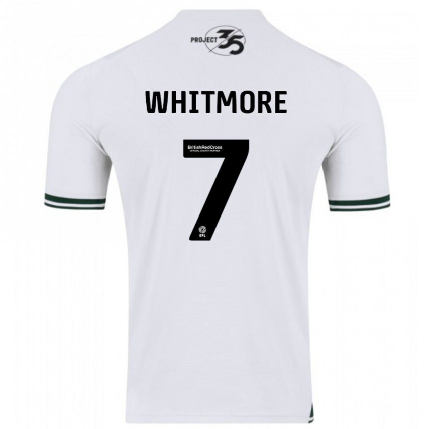 Kids Football Charlotte Whitmore #7 White Away Jersey 2023/24 T-Shirt