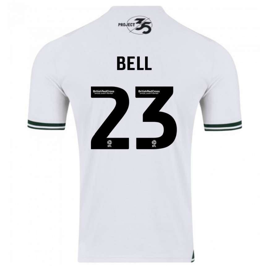 Kids Football Katelyn Bell #23 White Away Jersey 2023/24 T-Shirt