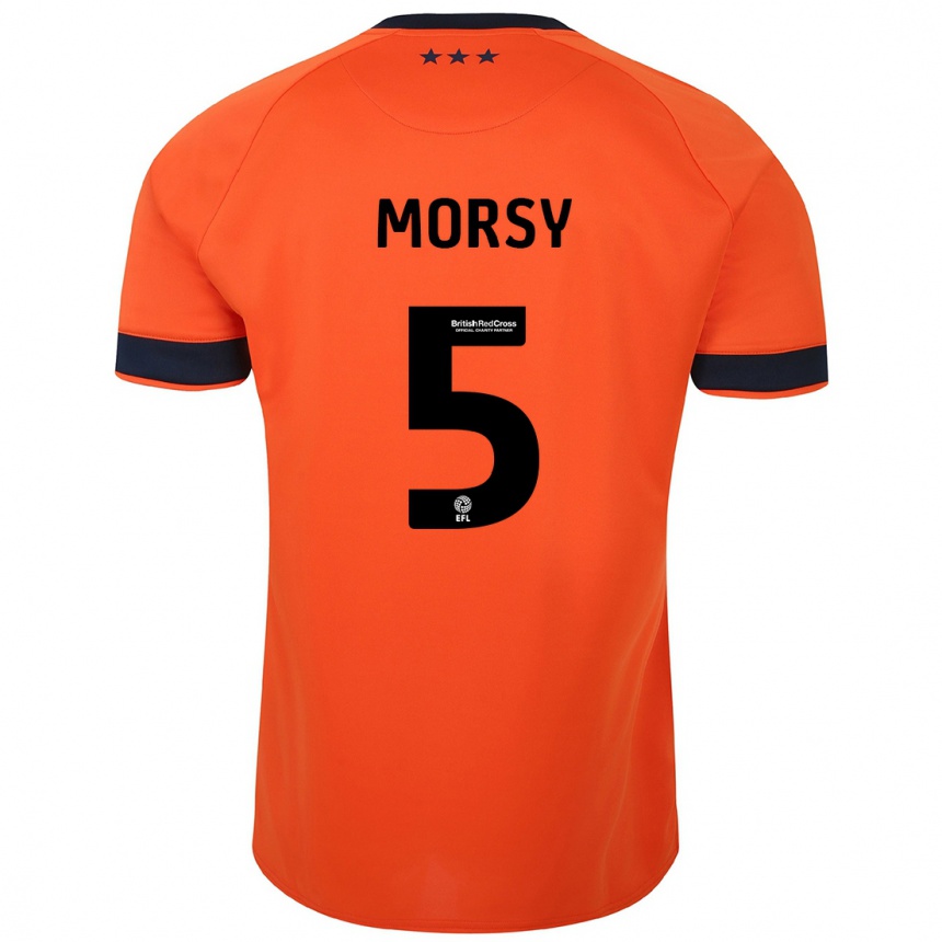 Kids Football Samy Morsy #5 Orange Away Jersey 2023/24 T-Shirt