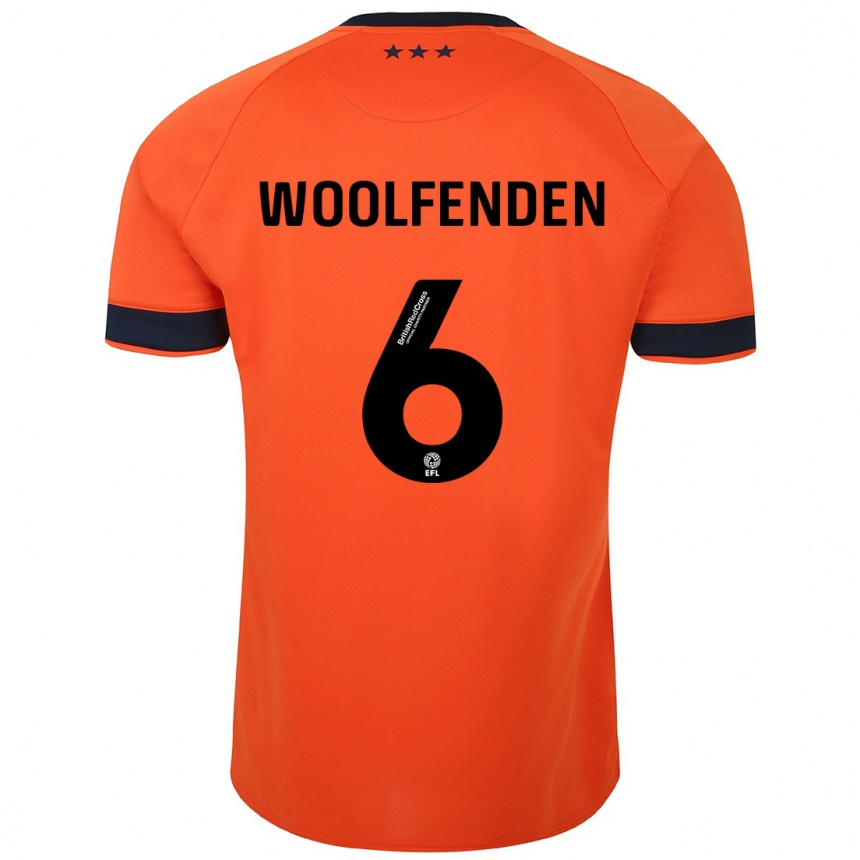 Kids Football Luke Woolfenden #6 Orange Away Jersey 2023/24 T-Shirt