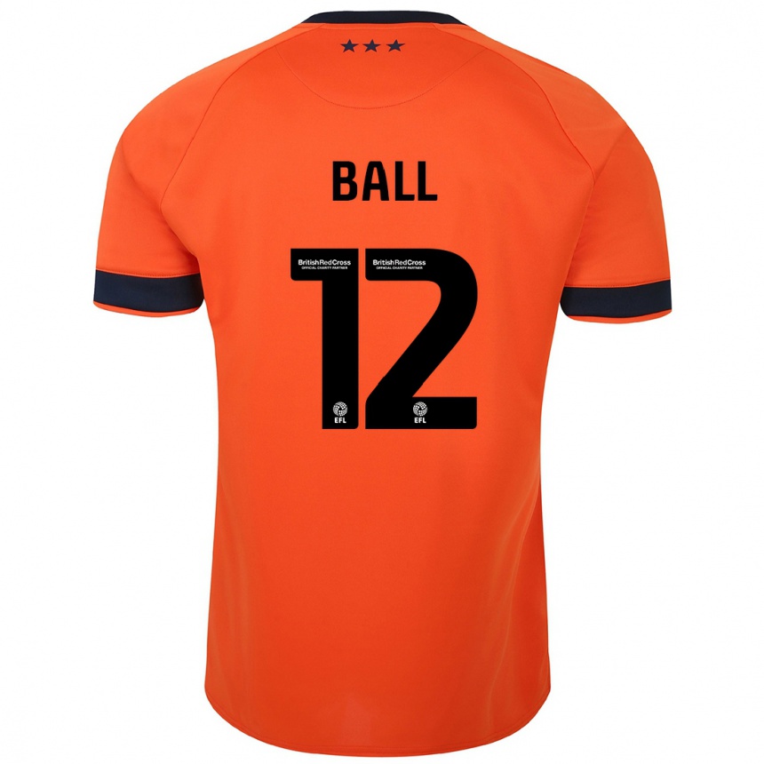 Kids Football Dominic Ball #12 Orange Away Jersey 2023/24 T-Shirt