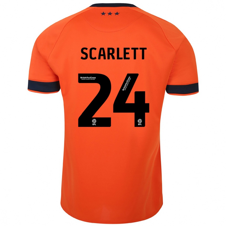 Kids Football Dane Scarlett #24 Orange Away Jersey 2023/24 T-Shirt