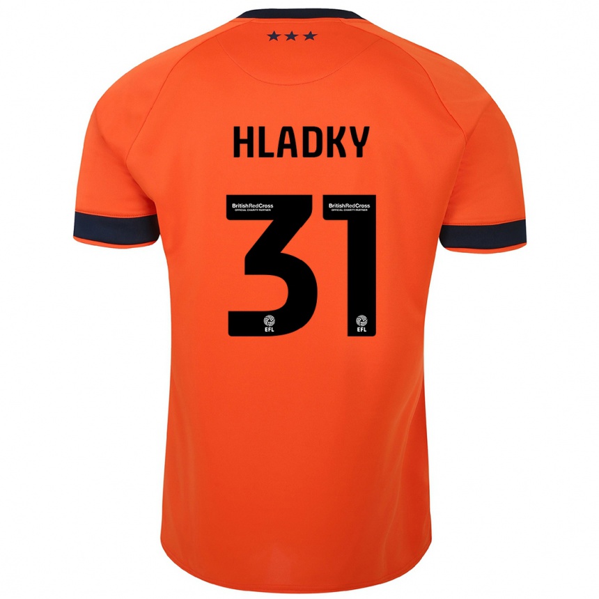 Kids Football Vaclav Hladky #31 Orange Away Jersey 2023/24 T-Shirt