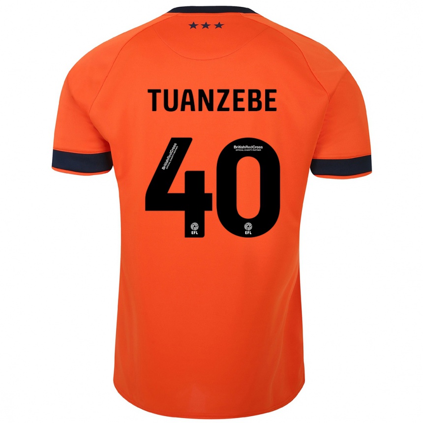 Kids Football Axel Tuanzebe #40 Orange Away Jersey 2023/24 T-Shirt