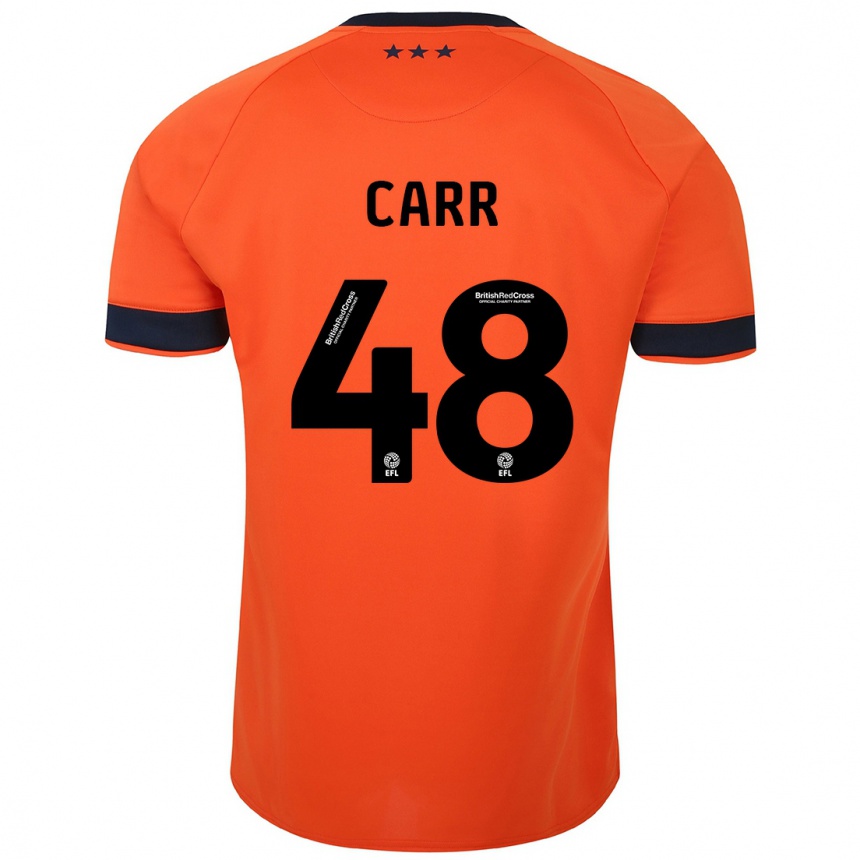 Kids Football Ryan Carr #48 Orange Away Jersey 2023/24 T-Shirt