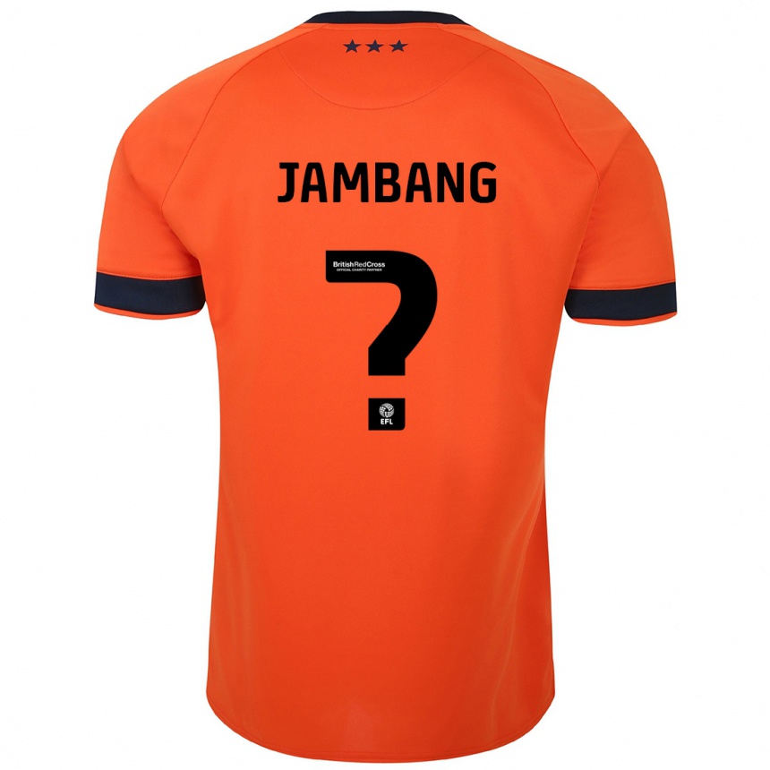 Kids Football Ayyuba Jambang #0 Orange Away Jersey 2023/24 T-Shirt