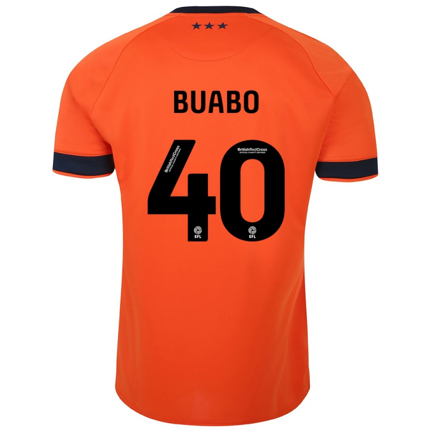 Kids Football Gerard Buabo #40 Orange Away Jersey 2023/24 T-Shirt