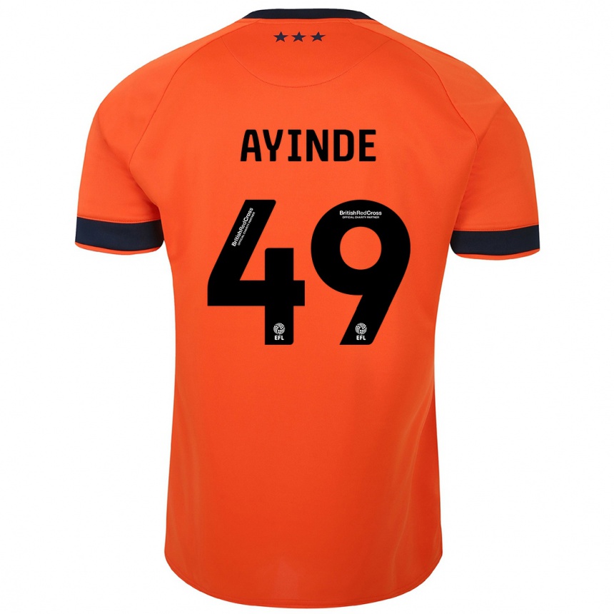 Kids Football Leon Ayinde #49 Orange Away Jersey 2023/24 T-Shirt