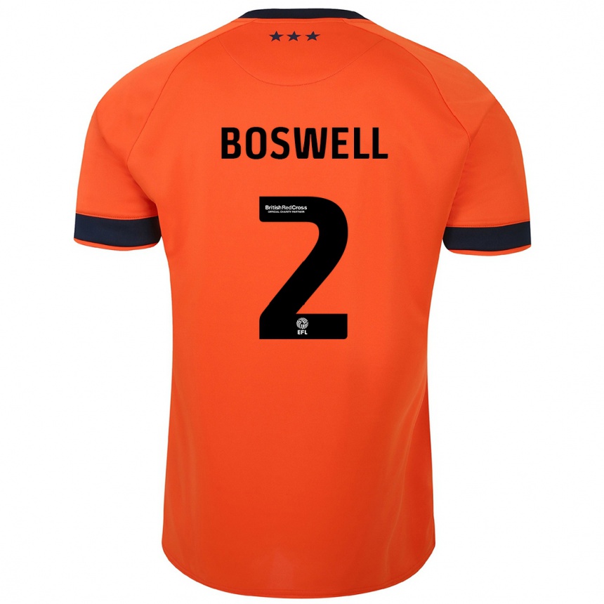 Kids Football Maria Boswell #2 Orange Away Jersey 2023/24 T-Shirt