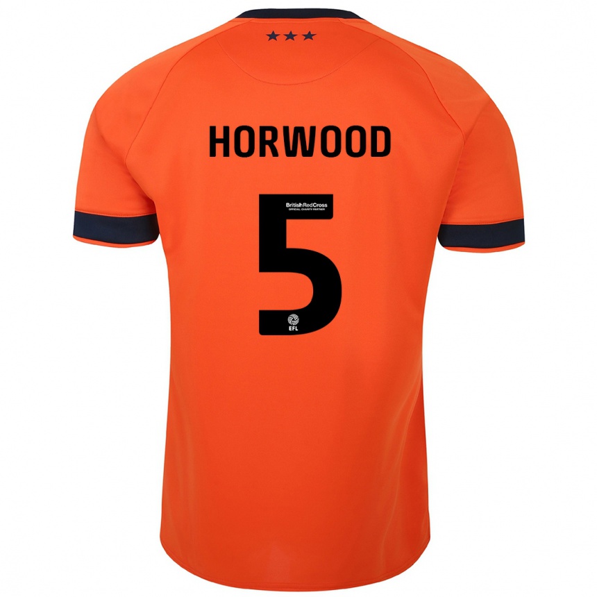 Kids Football Bonnie Horwood #5 Orange Away Jersey 2023/24 T-Shirt