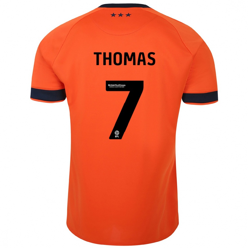 Kids Football Natasha Thomas #7 Orange Away Jersey 2023/24 T-Shirt