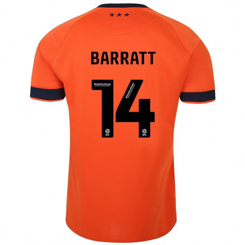 Kids Football Zoe Barratt #14 Orange Away Jersey 2023/24 T-Shirt