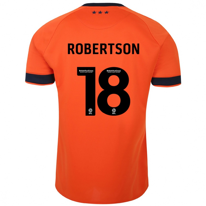 Kids Football Kyra Robertson #18 Orange Away Jersey 2023/24 T-Shirt