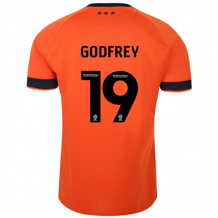 Kids Football Freya Godfrey #19 Orange Away Jersey 2023/24 T-Shirt