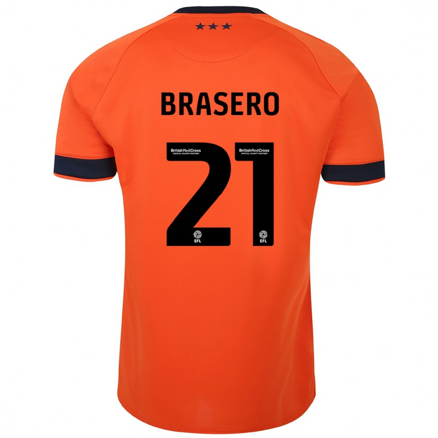Kids Football Sarah Brasero-Carreira #21 Orange Away Jersey 2023/24 T-Shirt