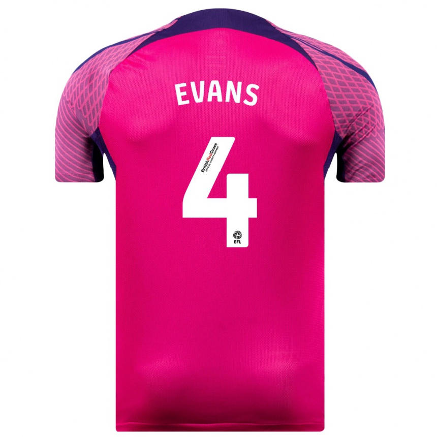 Kids Football Corry Evans #4 Purple Away Jersey 2023/24 T-Shirt