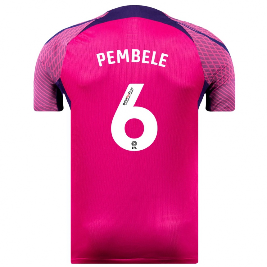 Kids Football Timothée Pembélé #6 Purple Away Jersey 2023/24 T-Shirt