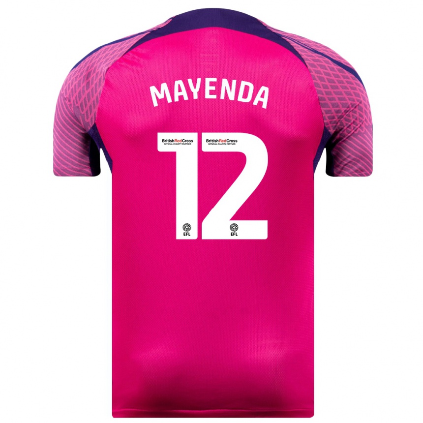 Kids Football Eliezer Mayenda #12 Purple Away Jersey 2023/24 T-Shirt