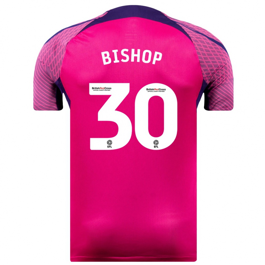 Kids Football Nathan Bishop #30 Purple Away Jersey 2023/24 T-Shirt