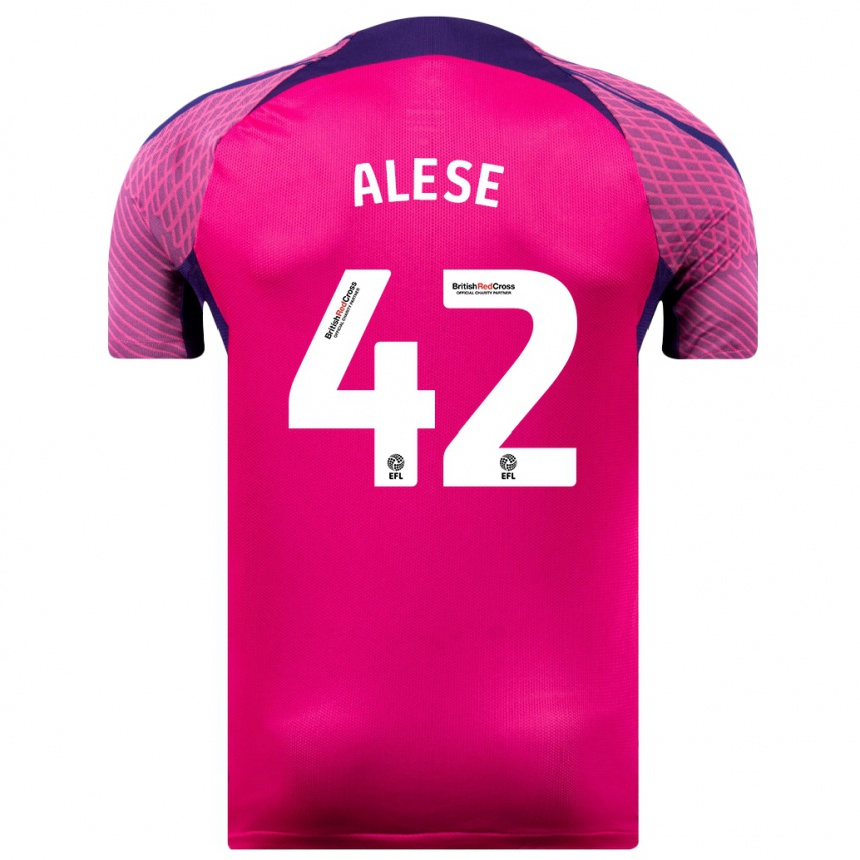 Kids Football Aji Alese #42 Purple Away Jersey 2023/24 T-Shirt