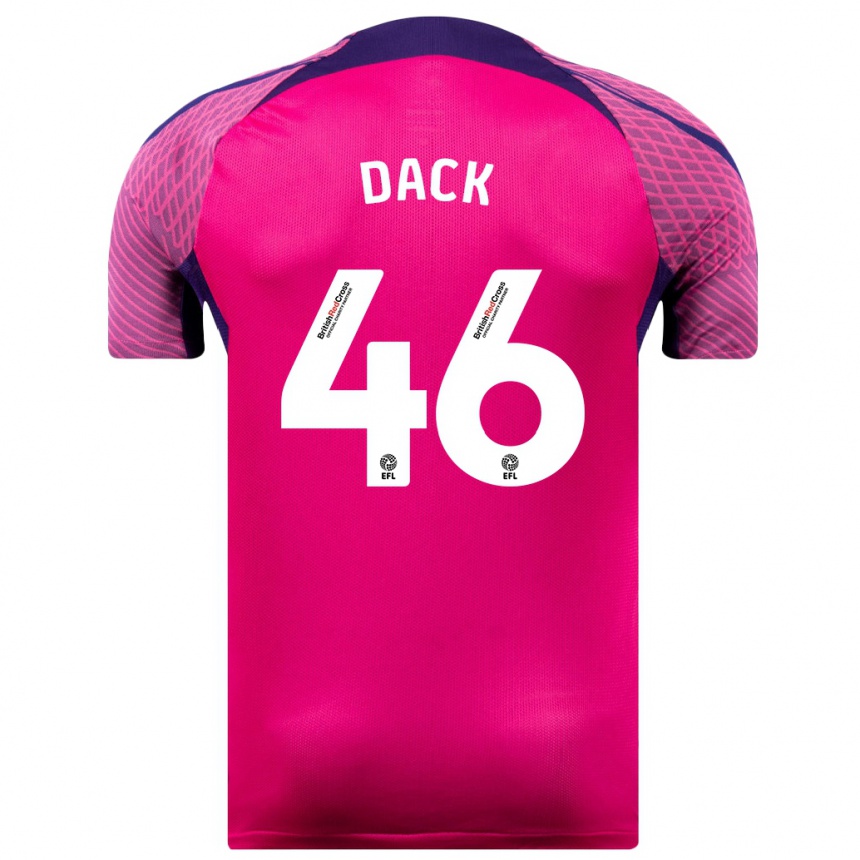 Kids Football Bradley Dack #46 Purple Away Jersey 2023/24 T-Shirt